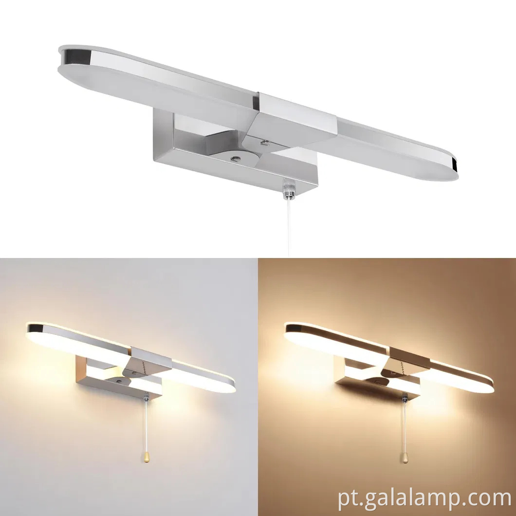 Farol espelhado de enchimento LED, interruptor com zíper, luz de preenchimento